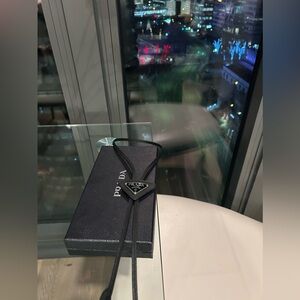 Prada Saffiano leather bolo tie!